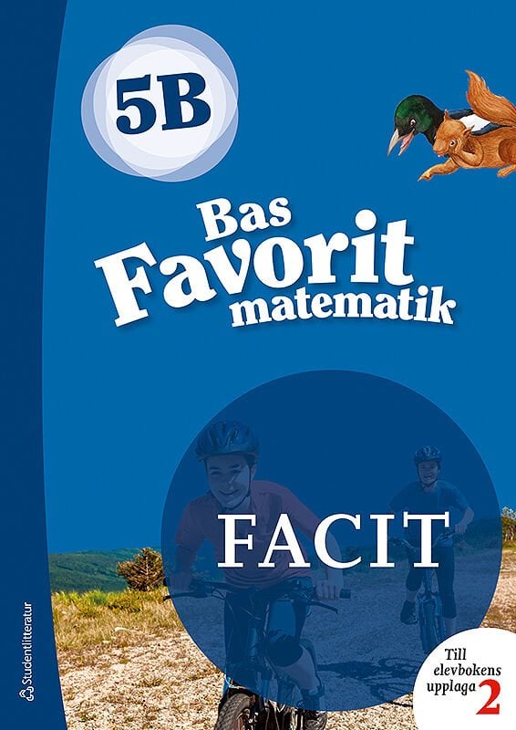ISBN 9789144128160 Bas Favorit matematik 5B Facit till uppl. 2, 5-pack