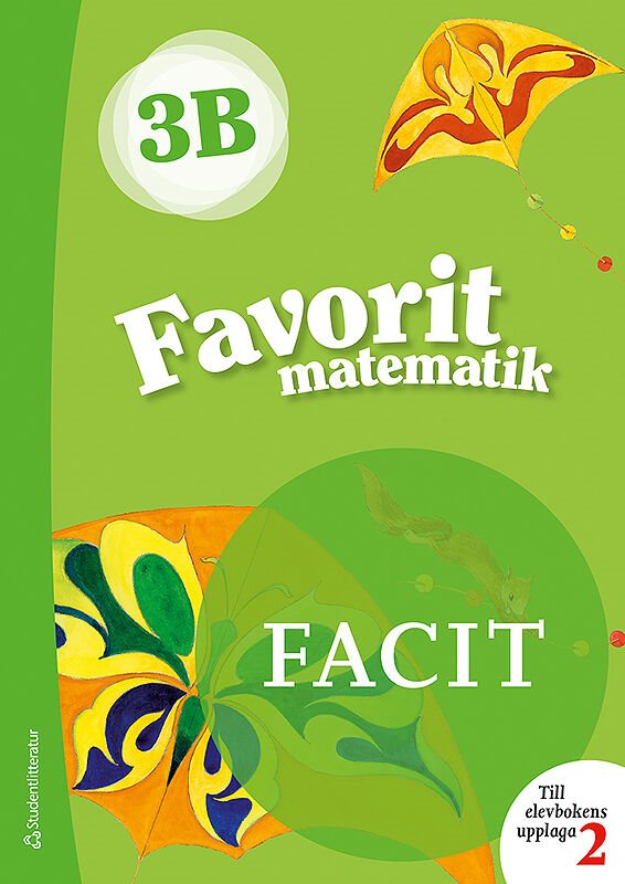 ISBN 9789144128252 Favorit matematik 3B Facit till uppl. 2, 5-pack