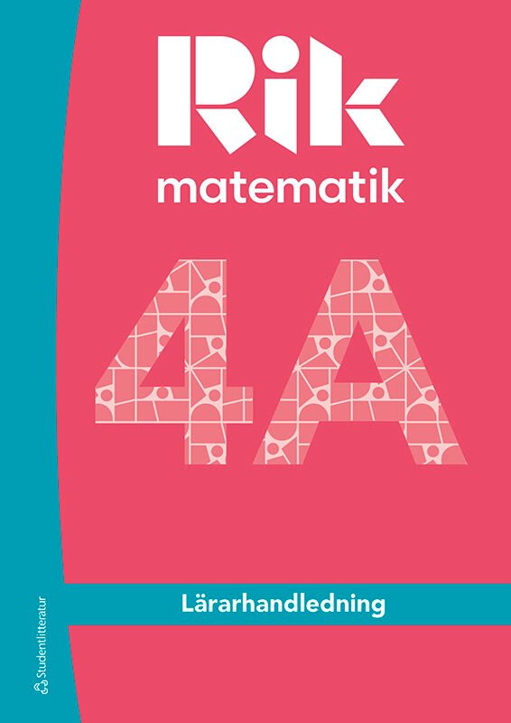 ISBN 9789144182698 Rik matematik 4A Lärarpaket - Tryckt bok + Digital lärarlicens 36 mån