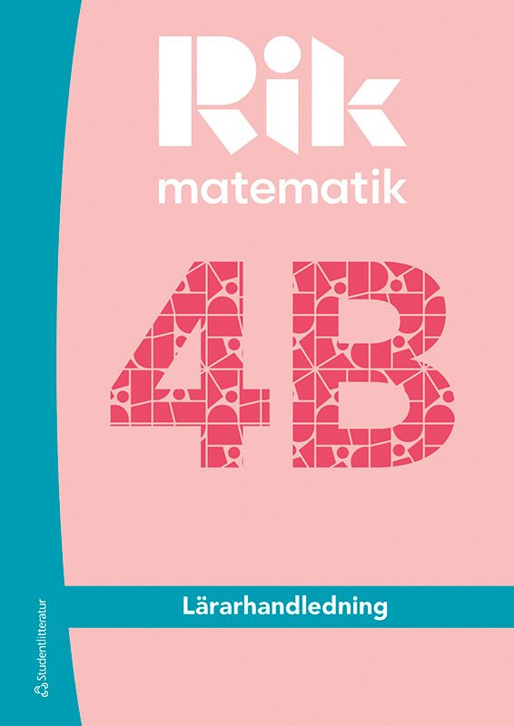 ISBN 9789144182704 Rik matematik 4B Lärarpaket - Tryckt bok + Digital lärarlicens 36 mån