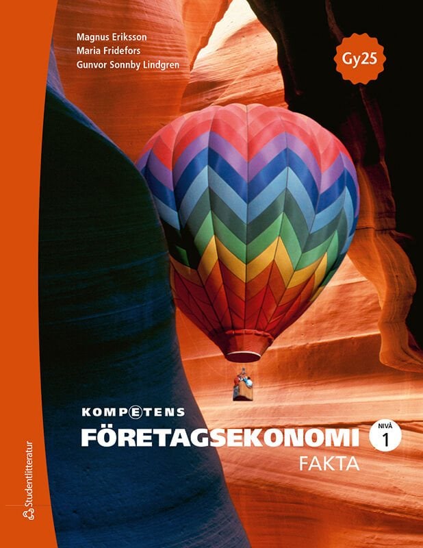 ISBN 9789144194295 Kompetens Företagsekonomi Nivå 1 Fakta Elevpaket Tryckt bok + Digitalt 36 mån