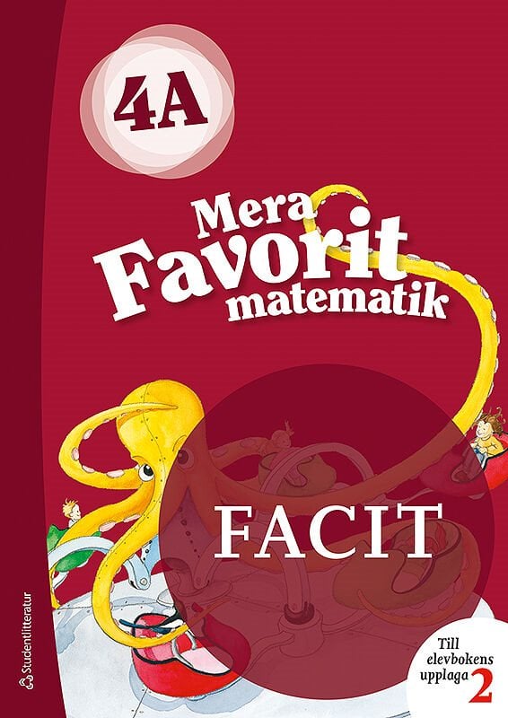 ISBN 9789144128283 Mera Favorit matematik 4A Facit till uppl.2, 5-pack