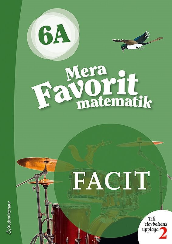 ISBN 9789144128368 Mera Favorit matematik 6A för räknehäfte Facit till upplaga 2, 5-pack