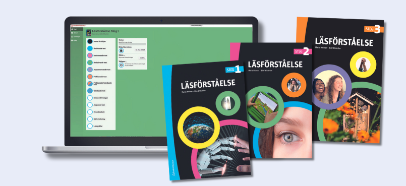 Läsförståelse Steg 1–3 – en ny serie för högstadiet där eleverna tränar på att läsa och förstå olika genrer inom de olika texttyperna