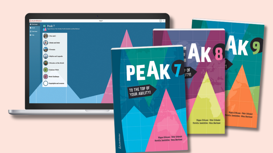 Peak 7–9 – med inspirerande teman, tydlig struktur och varierade uppgifter.