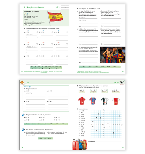 Uppslag från Bas Favorit matematik 5A