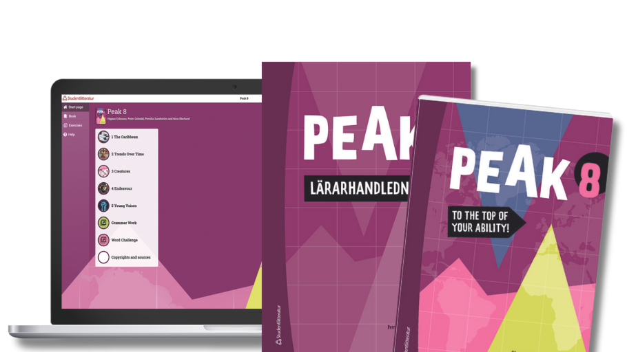 Peak 8 - nytt läromedel i engelska för årskurs 8.